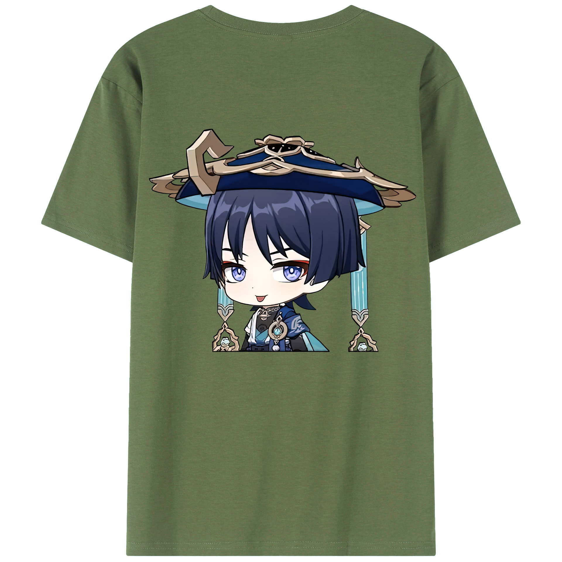 げんし神 さんペい genshin Sanpei 綿100％ メンズ半袖Tシャツ（バックプリント） 通気性